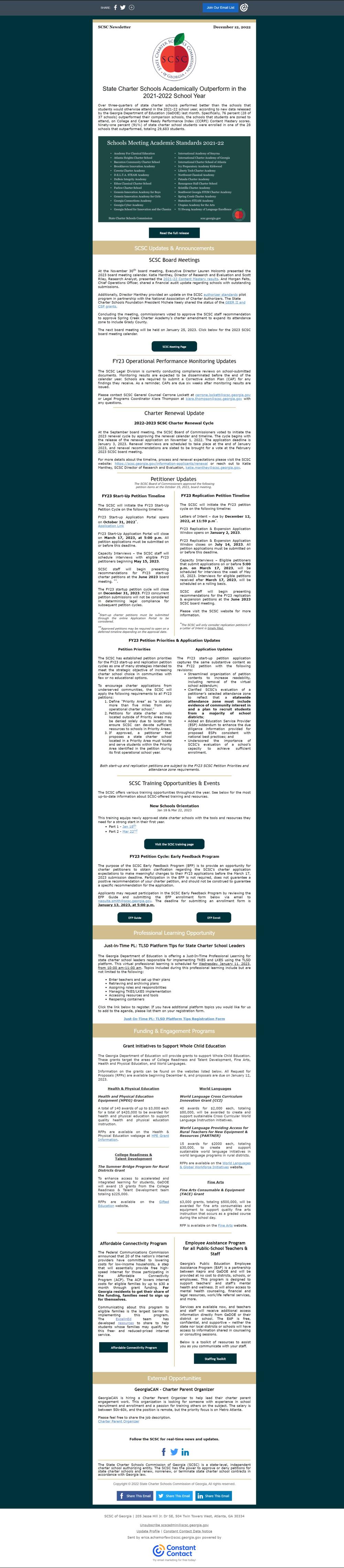 December newsletter